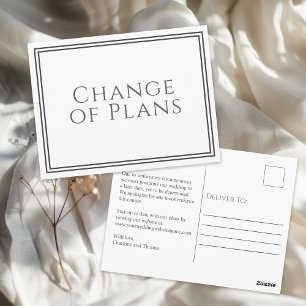 Verandering van plannen: Huwelijk of evenement ver Briefkaart