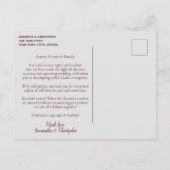 Verandering van plannen Huwelijk uitgesteld Rood e Aankondigingskaart (Achterkant)