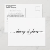 Verandering van plannen Huwelijksannulering Uitste Aankondigingskaart (Voorkant / Achterkant)