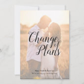 Verandering van Plannen Huwelijksuitstel Calligraf Kaart (Voorkant)