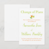 Verandering van Plannen Informatiekaartje (Voorkant / Achterkant)