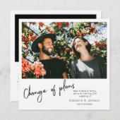 Verandering van Plannen Instant Foto & Typografie Kaart (Voorkant / Achterkant)