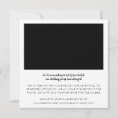 Verandering van Plannen Instant Foto & Typografie Kaart (Achterkant)