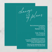 Verandering van plannen lichtblauwe uitgestelde tr kaart (Voorkant / Achterkant)