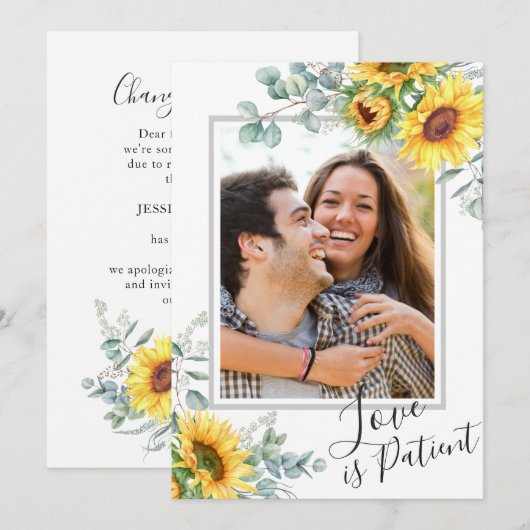 Verandering van plannen Liefde is een geduldig uit Kaart (Voorkant / Achterkant)