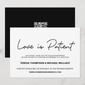 Verandering van plannen Liefde is Patient Wedding  Kaart (Voorkant / Achterkant)