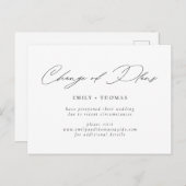 Verandering van plannen Minimalistische moderne sc Briefkaart (Voorkant / Achterkant)