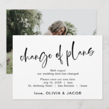 Verandering Van Plannen | Modern Zwart en Wit