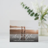 VERANDERING VAN PLANNEN Moderne kalligrafie landsc Aankondigingskaart (Staand voorkant)