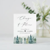 Verandering van Plannen Nieuwe Datum Winterbos Den Briefkaart (Staand voorkant)