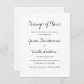 Verandering van plannen Postponbruiloft Informatiekaartje (Voorkant / Achterkant)
