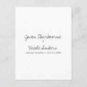 Verandering van plannen Postponbruiloft Informatiekaartje (Achterkant)