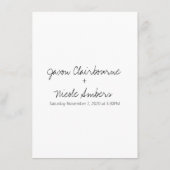 Verandering van plannen Postponbruiloft Informatiekaartje (Achterkant)