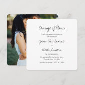 Verandering van plannen Resscheduling foto bruilof Kaart (Voorkant / Achterkant)