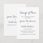 Verandering van plannen Resscheduling foto bruilof Kaart (Voorkant / Achterkant)