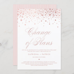 Verandering van plannen Roos Gold Foil Confetti ui Kaart