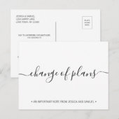 Verandering van plannen Sociale uitsplitsing spare Aankondigingskaart (Voorkant / Achterkant)