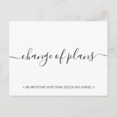 Verandering van plannen Sociale uitsplitsing spare Aankondigingskaart (Voorkant)