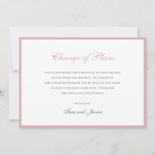 Verandering van plannen Stusty Roos Roze bruiloft  Save The Date