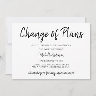 Verandering van plannen Sweet Sixteen