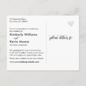 Verandering van plannen Tangerine Postponed Weddin Briefkaart (Achterkant)