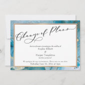 Verandering van Plannen Teal Goud Uitgestelde Trou Kaart (Voorkant)