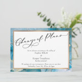 Verandering van Plannen Teal Goud Uitgestelde Trou Kaart (Staand voorkant)