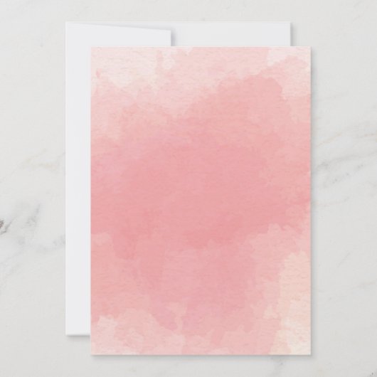 Verandering van Plannen Trouw Aquarel Bloem Roze Save The Date (Achterkant)