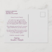 Verandering van plannen Trouw uitgesteld Cassis &  Aankondigingskaart (Achterkant)