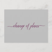 Verandering van plannen Trouw uitgesteld Cassis &  Aankondigingskaart (Voorkant)