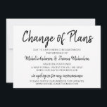 Verandering van Plannen Trouwdag Eenvoudig Zwart e Save The Date<br><div class="desc">Deze Verandering van Plannen-kaarten helpen je gasten bij het navigeren door de noodzakelijke veranderingen die je hebt aangebracht in je evenement. Personaliseer met je evenementeninformatie om een unieke Verandering van Plannen te creëren die je vrienden en familie zeker zullen waarderen.</div>