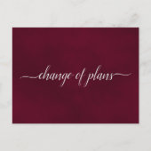 Verandering van Plannen Trouwdatum Uitgesteld Eenv Aankondigingskaart (Voorkant)