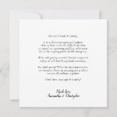 Verandering van Plannen Trouwen Geannuleerd of Ver Aankondiging (Achterkant)