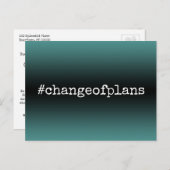 Verandering van Plannen Uitgesteld Bruiloft Blauwg Briefkaart (Voorkant / Achterkant)