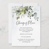 Verandering van plannen uitgesteld eucalyptus chiq kaart (Voorkant)