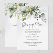 Verandering van plannen uitgesteld eucalyptus chiq kaart (Voorkant / Achterkant)