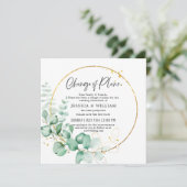 Verandering van plannen uitgesteld eucalyptus groe kaart (Staand voorkant)