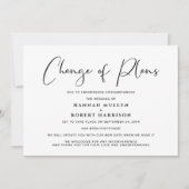 Verandering van plannen Uitgesteld Geannuleerd Zwa Aankondiging (Voorkant)