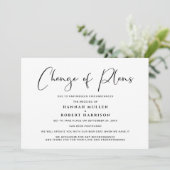 Verandering van plannen uitgesteld geannuleerd zwa aankondiging (Staand voorkant)