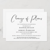 Verandering van plannen uitgesteld geannuleerd zwa aankondiging (Voorkant / Achterkant)