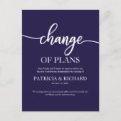 Verandering van plannen uitgesteld huwelijk Navy B Briefkaart (Voorkant)