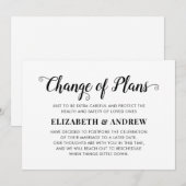 Verandering van plannen Uitgestelde bruiloft Elega Aankondiging (Voorkant / Achterkant)