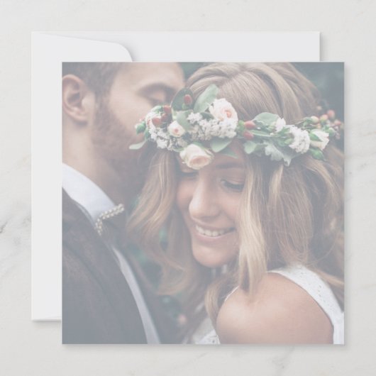 Verandering van plannen uitgestelde bruiloft evene aankondiging (Achterkant)