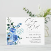 Verandering van plannen uitgestelde stosterblauwe kaart (Staand voorkant)