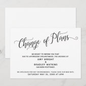 Verandering van Plannen Uitgestelde Trouwdatum Aan Kaart (Voorkant / Achterkant)