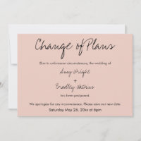 "Verandering van plannen" Uitgestelde Wedding Blus