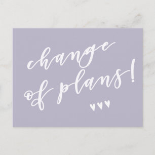 Verandering van plannen! Uitstel wegens Corona Briefkaart