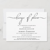 Verandering van plannen Uitstel zwart wit Aankondiging (Voorkant)