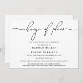 Verandering van plannen Uitstel zwart wit Aankondiging (Voorkant / Achterkant)