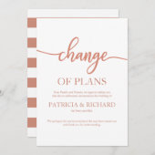 Verandering van plannen voor uitstel van het Roos Kaart (Voorkant / Achterkant)